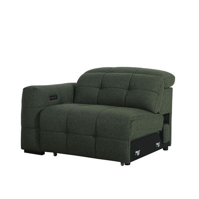 Darel 1-Seater with Left Arm Power Motion Fabric Recliner - Green - With 2-Year Warranty